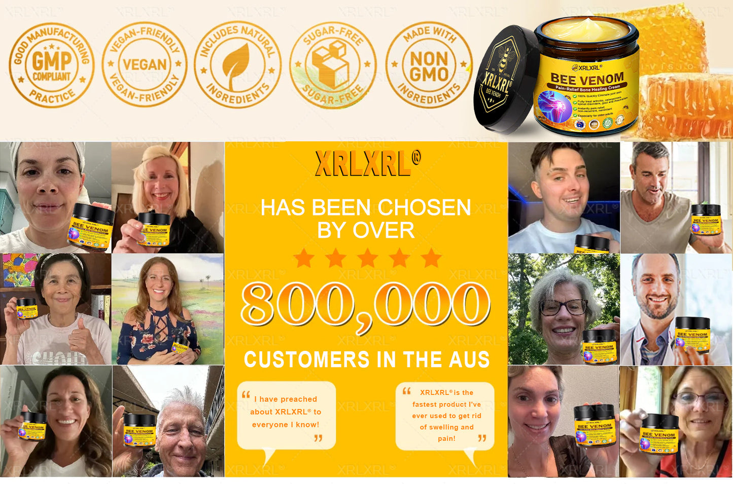 🌟XRLXRL® Bee-Venom Pain-Relief Bone Healing Cream (Specially for older adults)